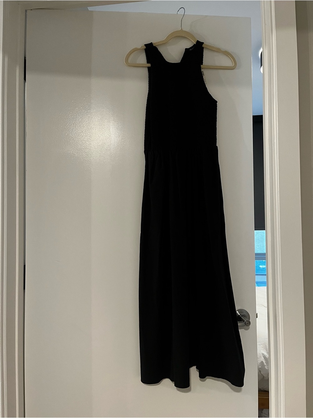 NWT Madewell Black Sleeveless Maxi Dress